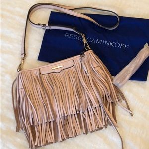 Rebecca minkoff blush fringe crossbody